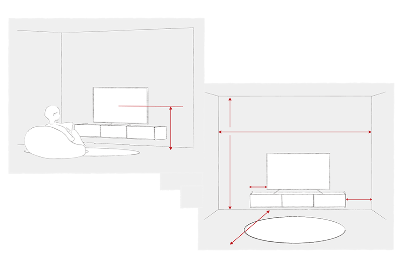 部屋の広さと家具サイズ