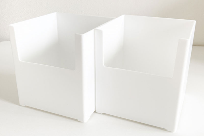 中身が見えやすいBOX収納を使用する