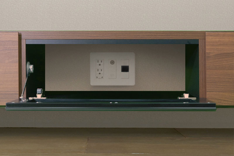 フロートテレビボードは背面に配線を隠せる