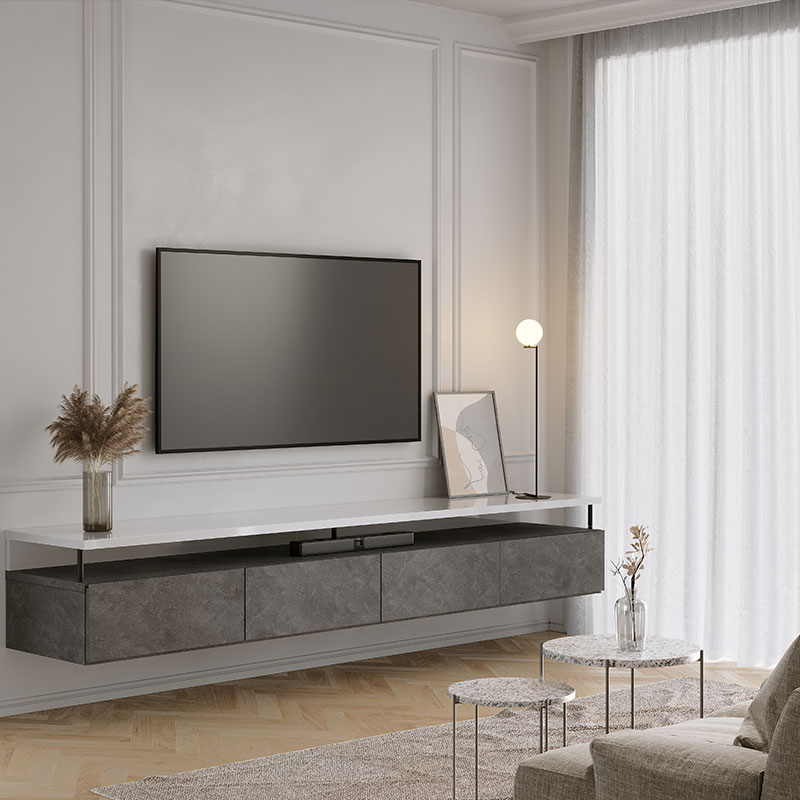フロートテレビボード（セラミカネロ）のコーディネート例
