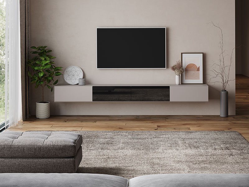 フロートテレビボード（マットベージュ）のコーディネート