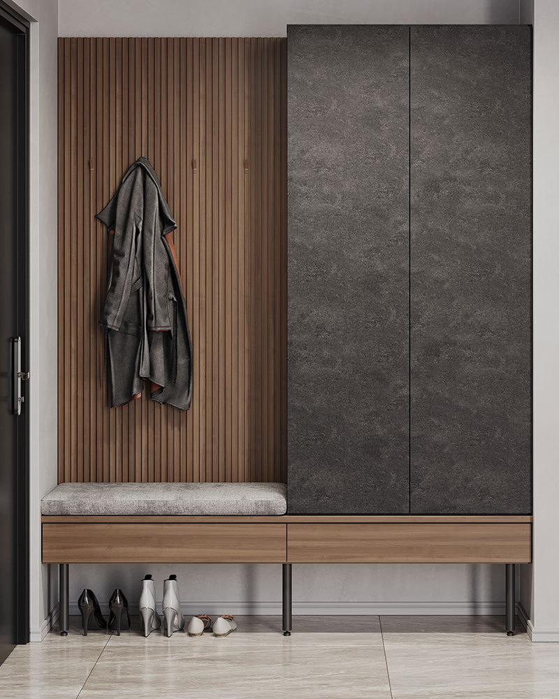 MARGINの引出ベンチを取り入れた玄関収納の事例3