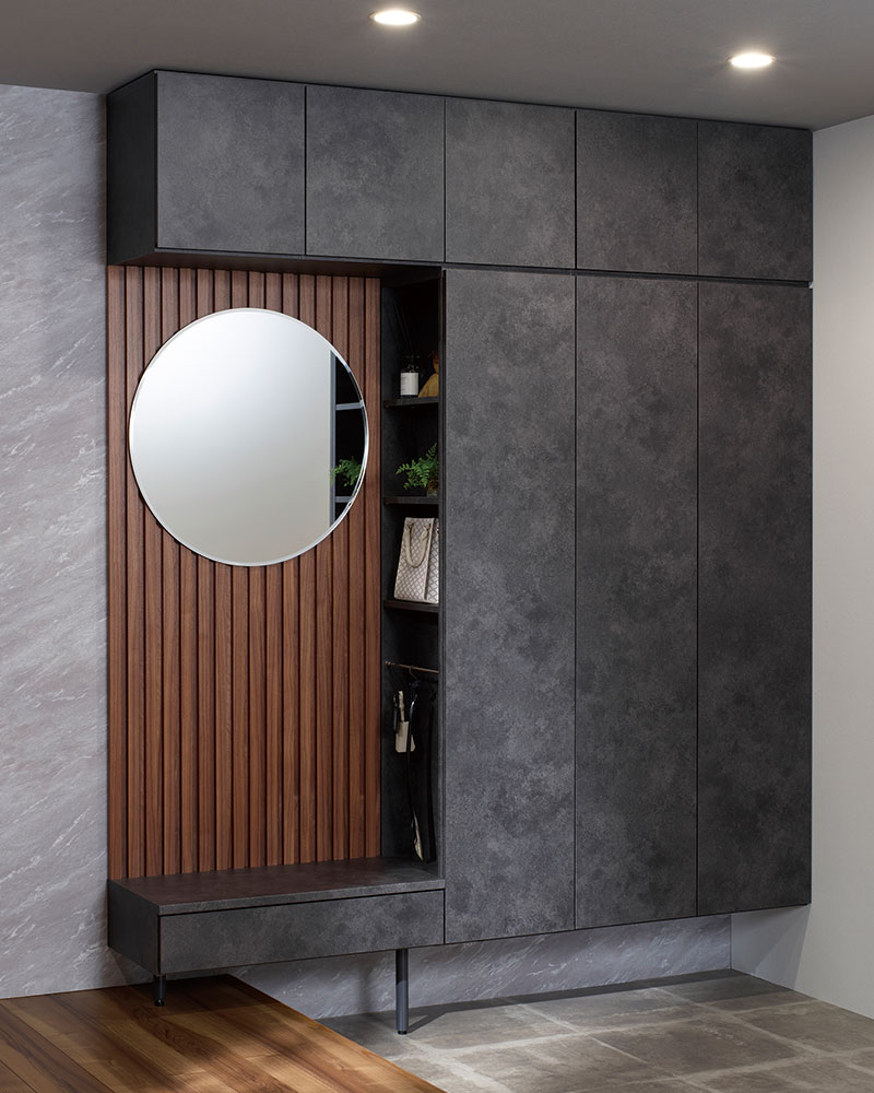 MARGINの引出ベンチを取り入れた玄関収納の事例2