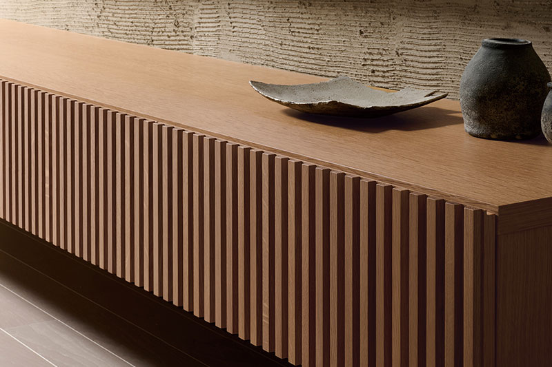 テレビボードの「収納扉」の素材とカラー