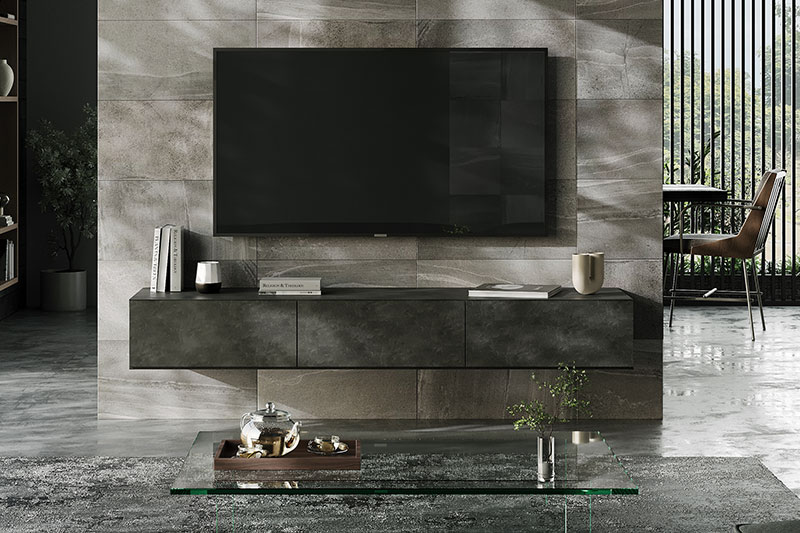 石目柄のテレビボード:セラミカネロ