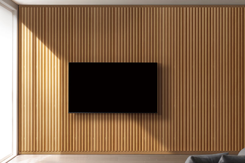 リブパネルを壁前面につかう