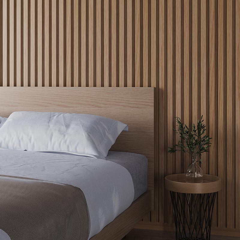 寝室にリブパネルを設置