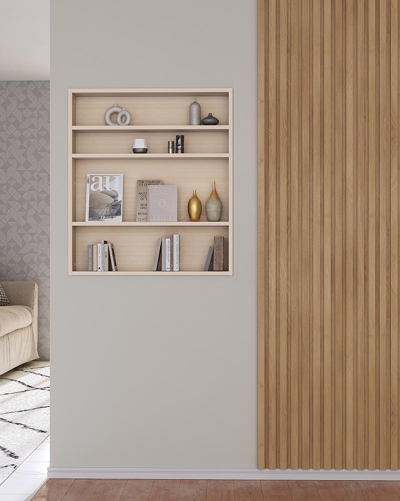 住宅の共有スペースにリブパネルを設置