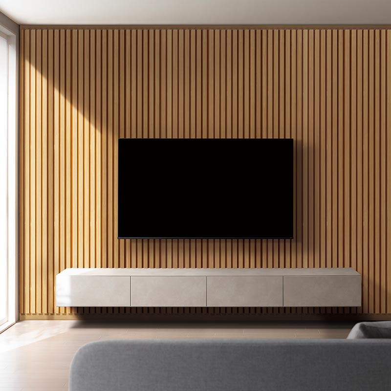 リブパネルをワイドに設置