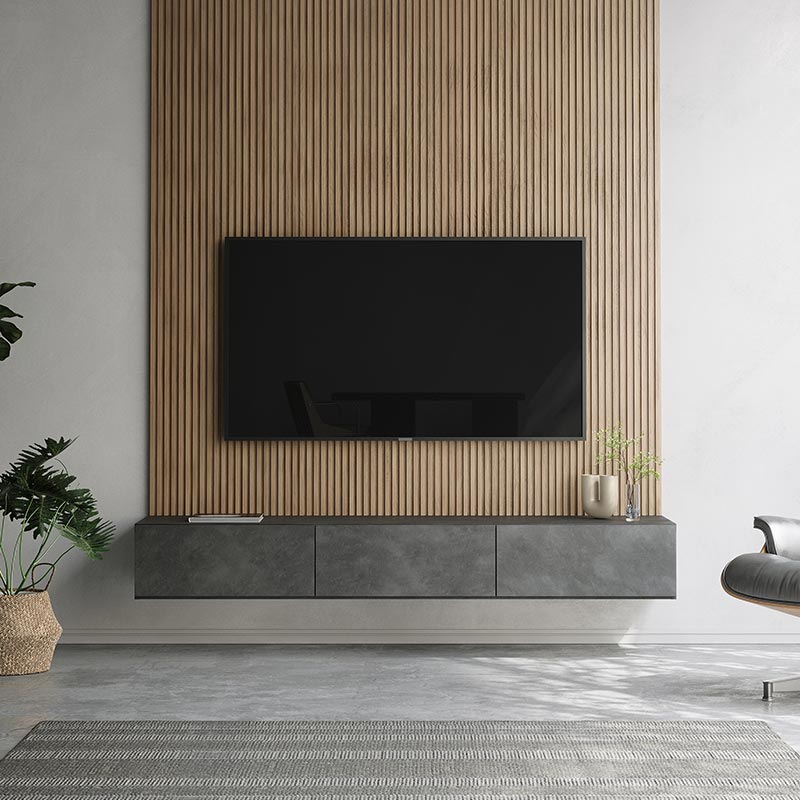 リブパネルをテレビのバックパネルとして使用